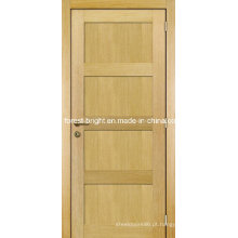 Projeto de madeira da porta principal do estilo do abanador do painel do folheado 4 do carvalho